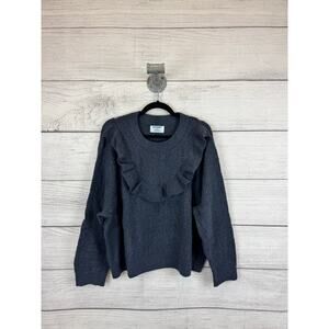 Old Navy Plus Size Blue Ruffle Knit Relaxed Sweater Size 3X